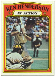 1972 Topps Baseball Cards      444     Ken Henderson IA